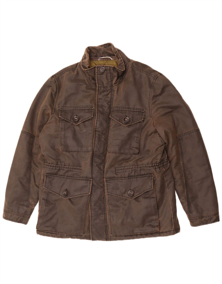 Marks & Spencer Chaqueta de algodón encerado para hombre UK 42 XL Marrón