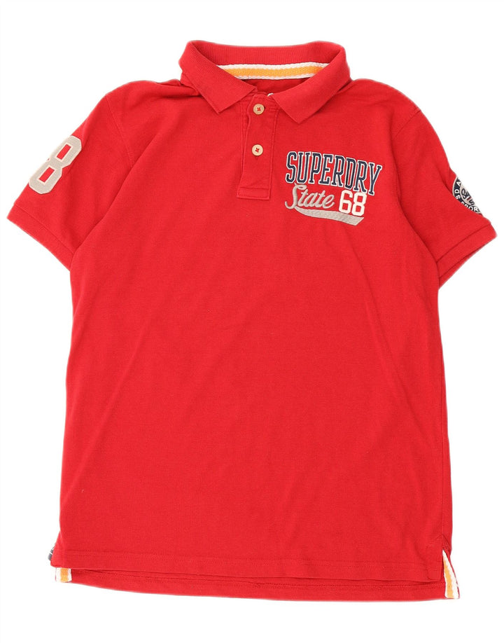 Superdry Polo Gráfico Para Hombre Rojo Grande