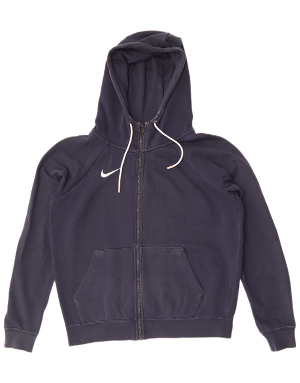 Nike Mens Zip Hoodie Sweater Small Navy Blue Cotton
