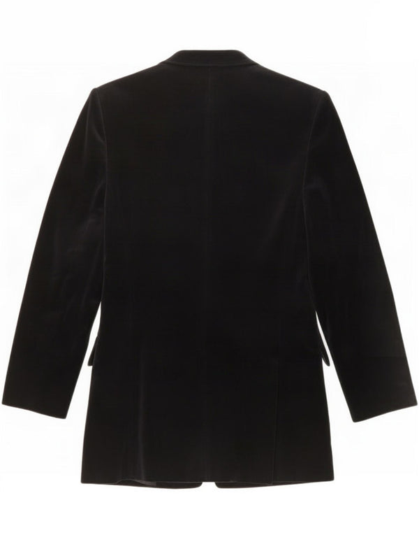 Benetton Blazer De Terciopelo De 6 Botones IT 42 Medium Azul Marino Algodón