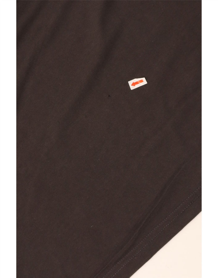 LEE Mens Regular Fit Graphic Top Long Sleeve Large Grey Cotton