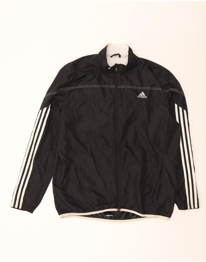 ADIDAS Chaqueta superior de chándal para hombre Poliéster negro grande