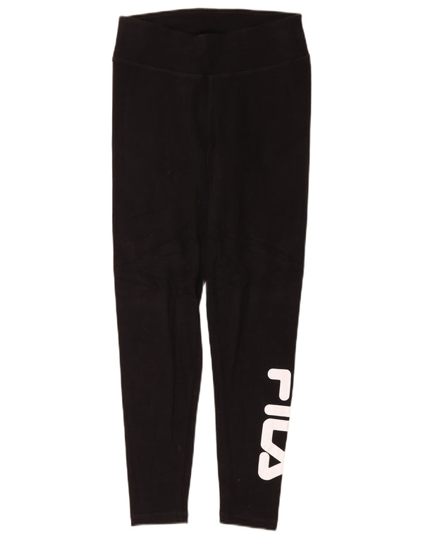 Fila Leggings gráficos para mujer UK 10 Small Black