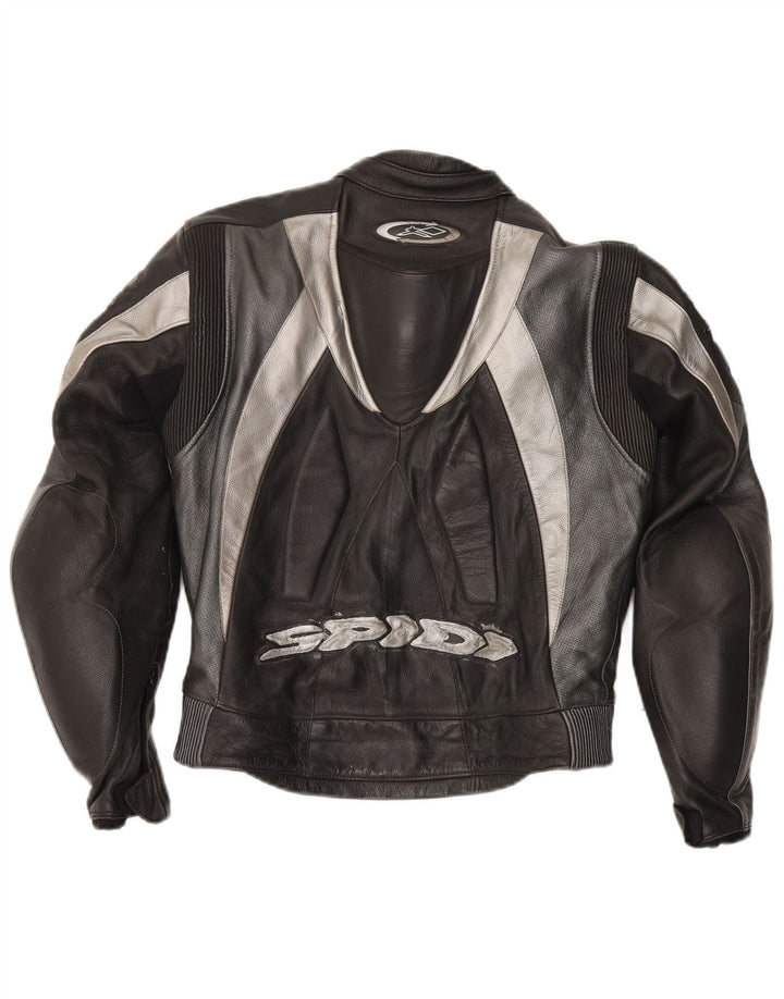 Spidi - Juego de 2 piezas para motocicleta para hombre, talla 48, piel negra mediana