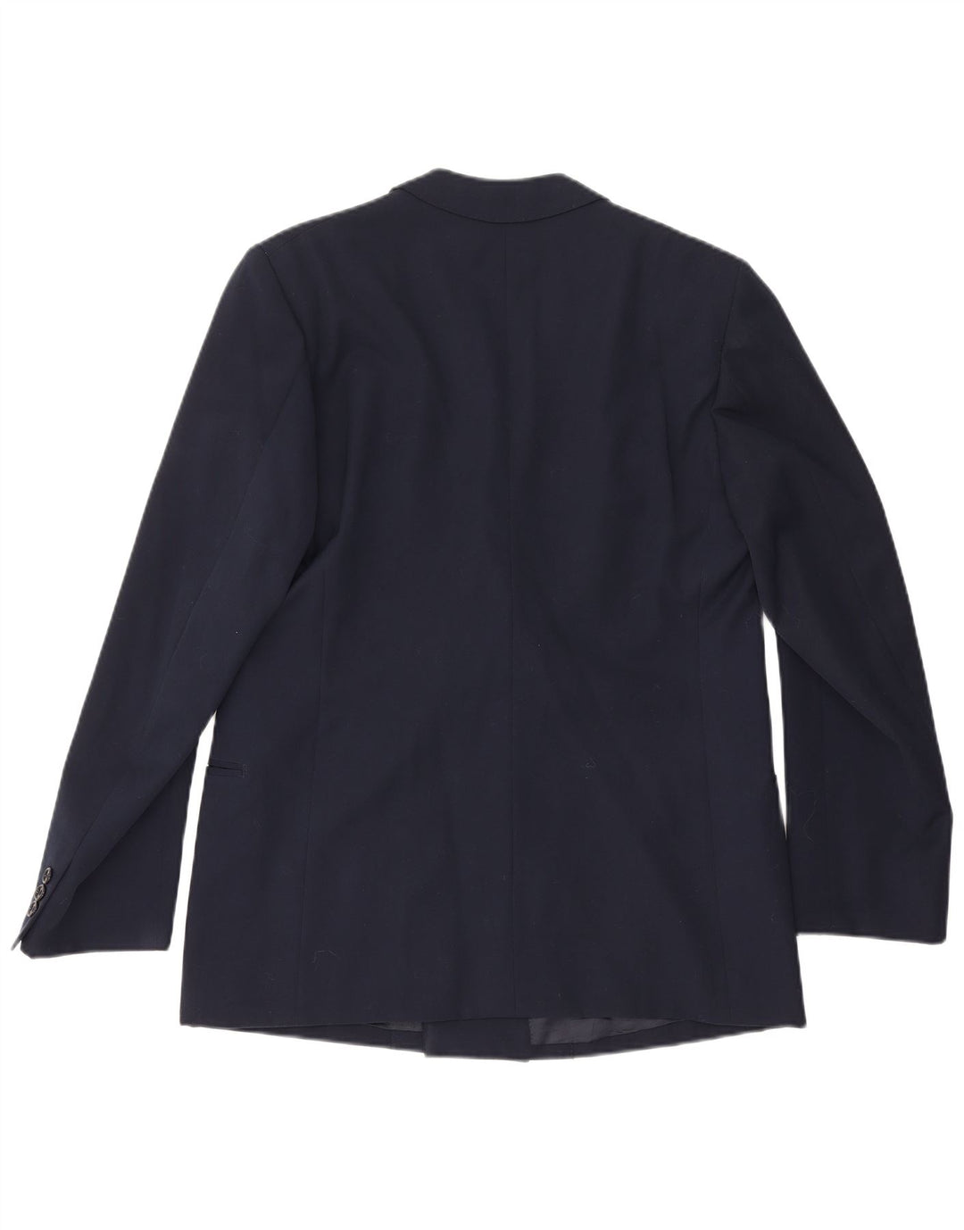 Vintage hombres doble pecho Blazer chaqueta Reino Unido 36 pequeño azul marino
