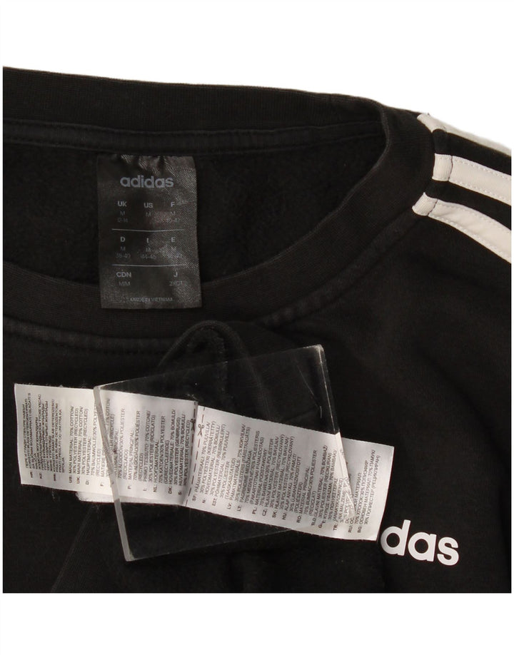 Adidas Mujer Sudadera Jumper UK 12/14 Mediano Negro Algodón