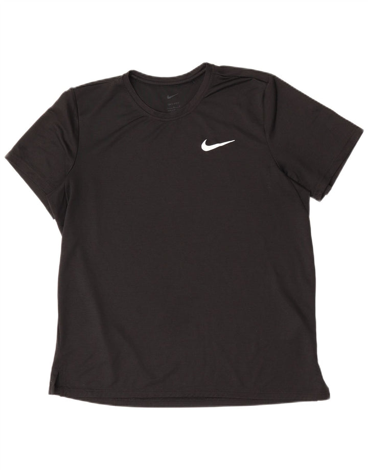 Nike - Camiseta Dri Fit para hombre, talla grande, poliéster negro