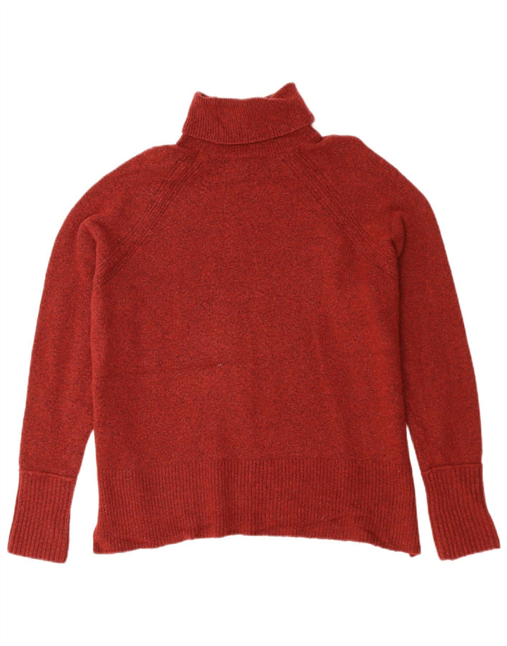 J. Crew Suéter tipo jersey con cuello vuelto para mujer UK 44 Medium Granate Nylon