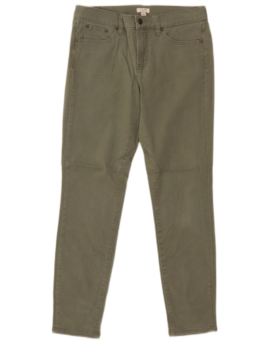 J. CREW Pantalones informales ajustados para mujer W26 L27 Algodón caqui