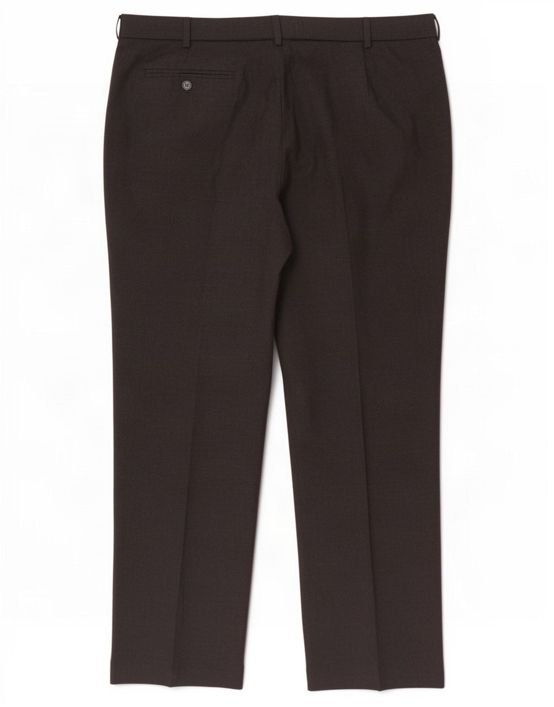 Marks & Spencer Pantalón de traje recto para hombre W42 L33 Poliéster negro