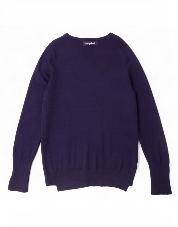 Zara Mujer Cárdigan Suéter UK 44 Grande Azul Marino