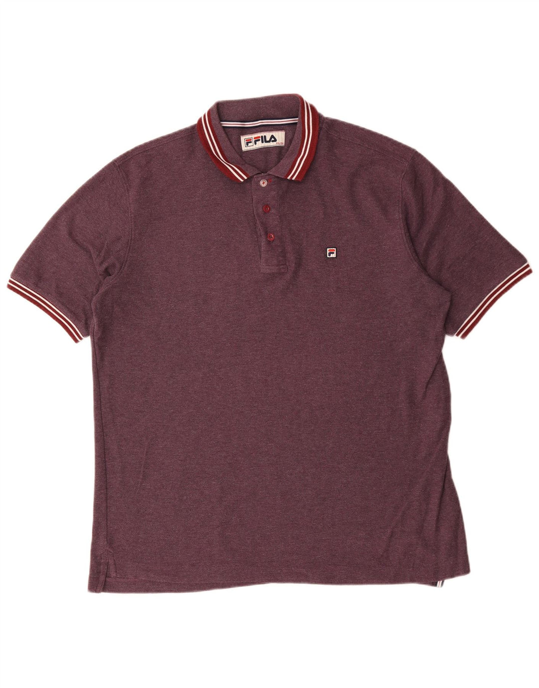 Fila Polo para hombre IT 56 2XL Poliéster burdeos