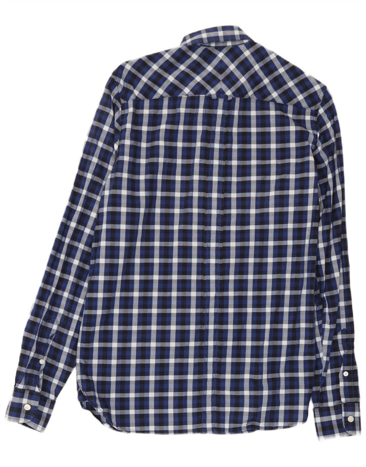 Camisa Fred Perry Hombre Small Azul Marino Cuadros Algodón