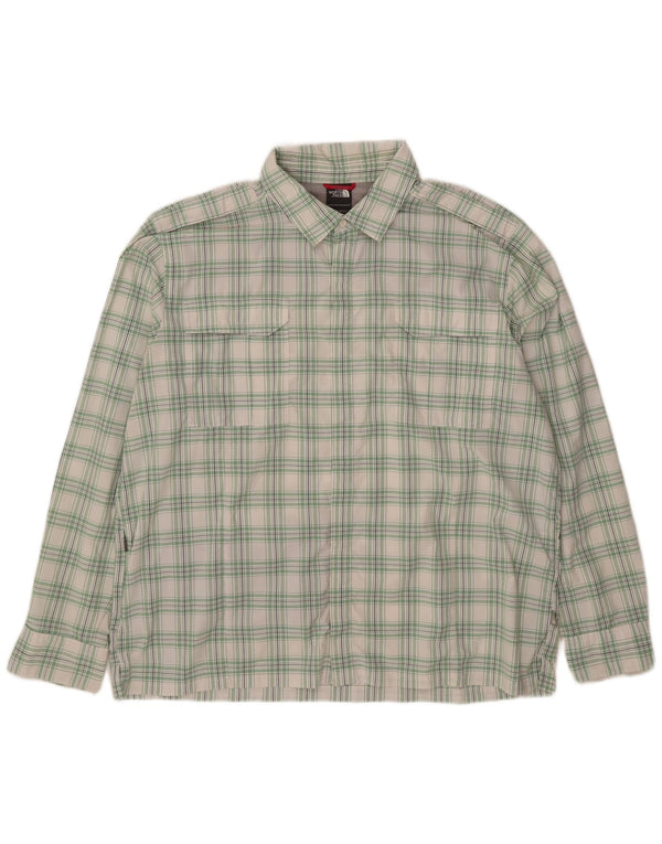 The North Face Camisa militar para hombre 2XL Nylon a cuadros blancos