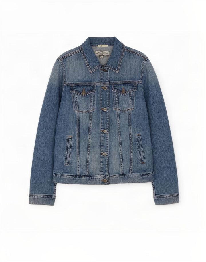 Chaqueta vaquera para mujer Fat Face UK 12 Algodón azul medio