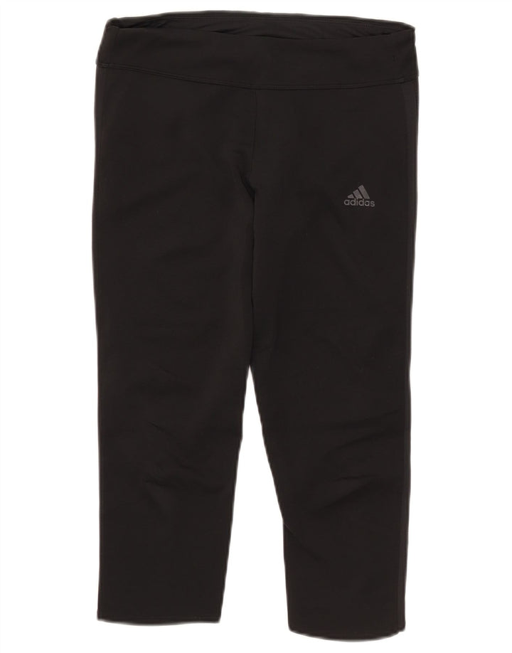Adidas Climacool Capri Leggings para mujer Reino Unido 8/10 Pequeño Negro Poliéster