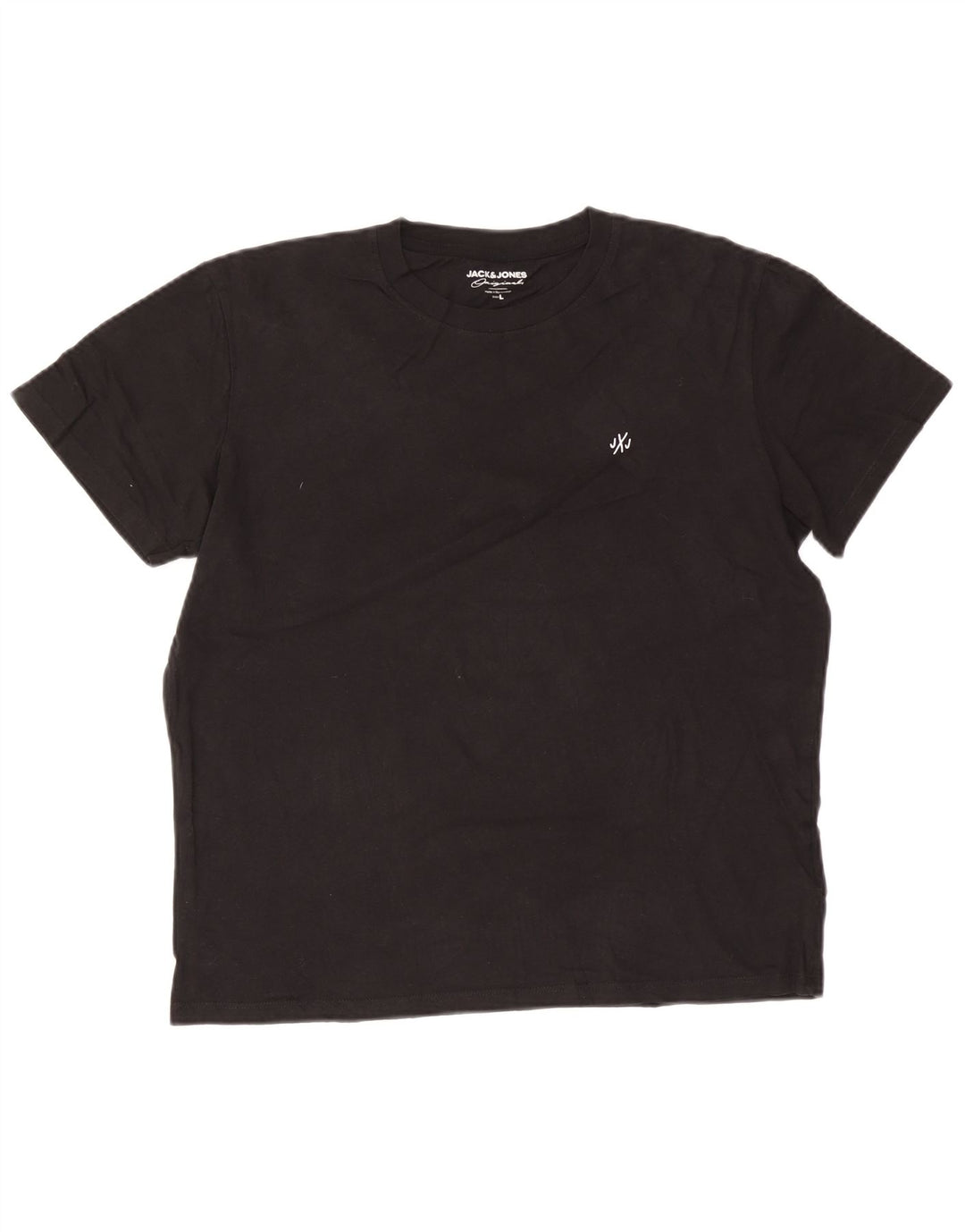 Jack & Jones - Camiseta para hombre, talla grande, color negro, algodón
