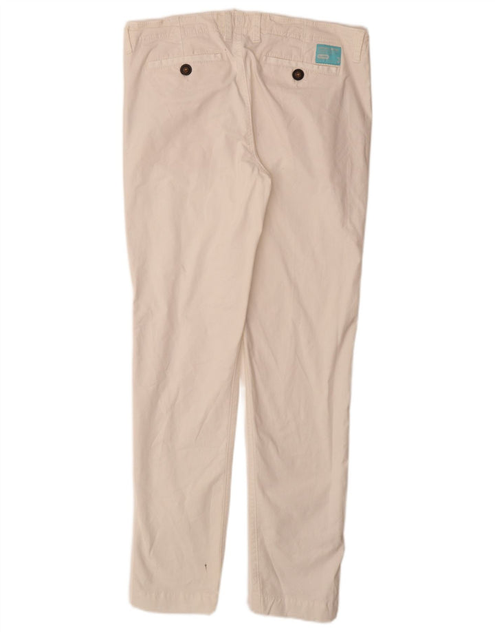 SUPERDRY Pantalón chino ajustado para mujer Medium W30 L30 Algodón blanco