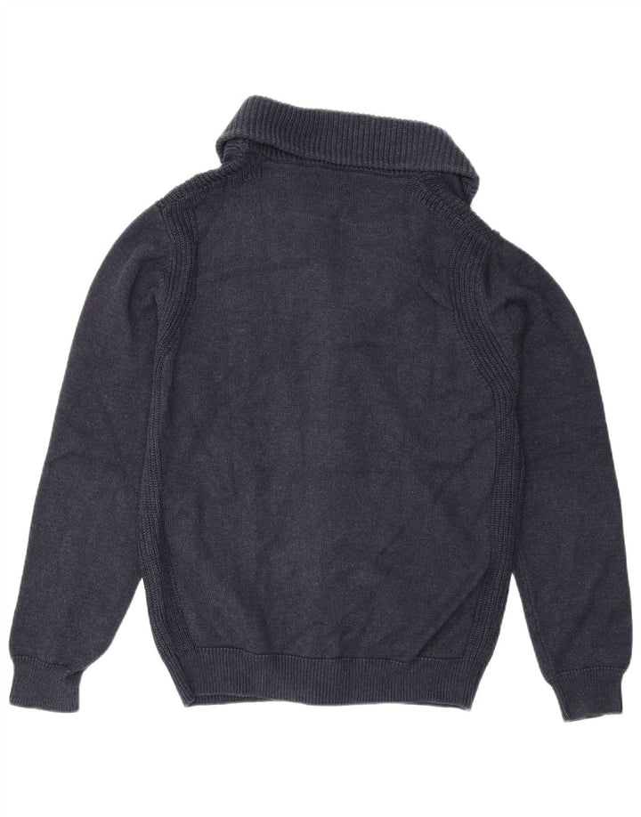 Massimo Dutti Jersey Cárdigan Hombre Mediano Azul Marino Algodón