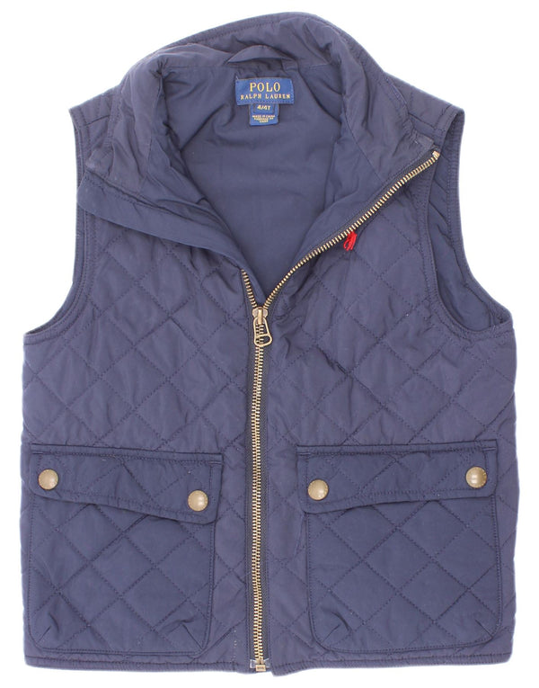 Polo Ralph Lauren Chaleco acolchado para niña 3-4 años Azul marino Poliéster