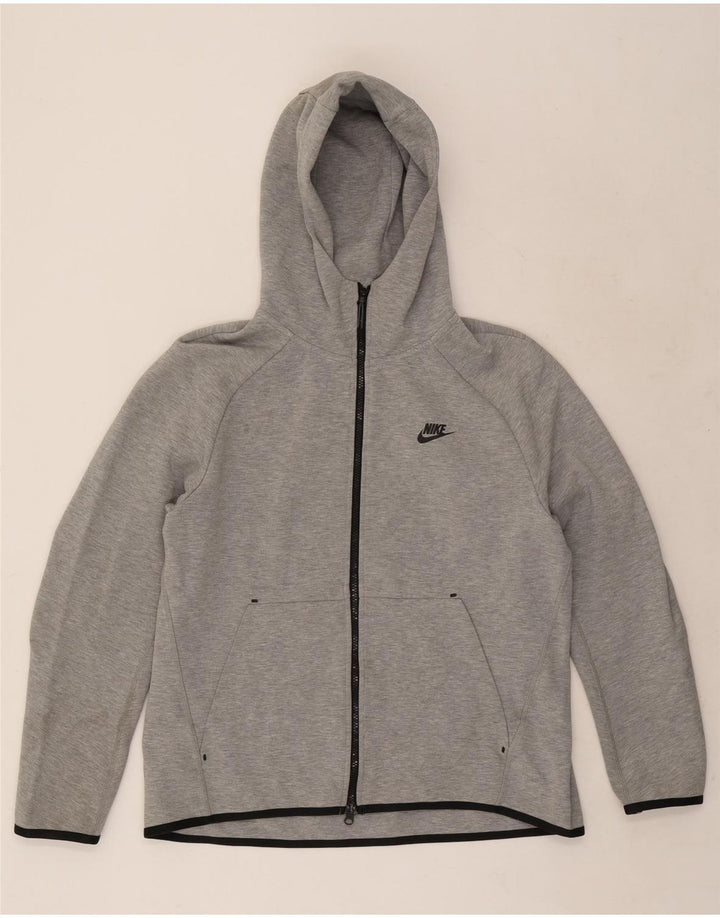 Nike - Sudadera con capucha y cremallera para hombre, talla grande, algodón gris