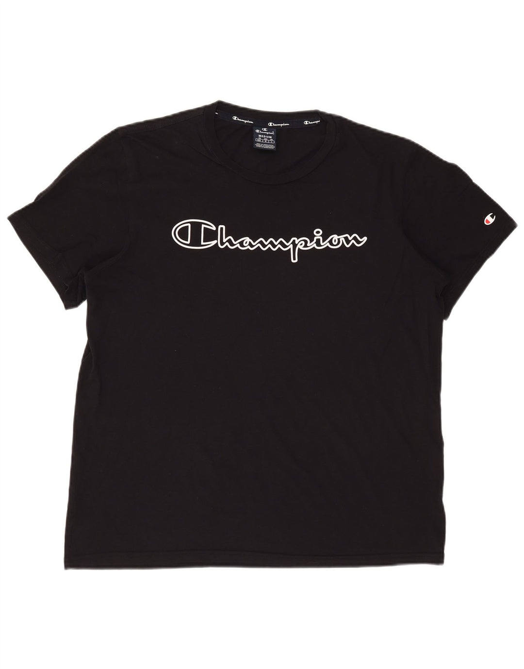 Champion Camiseta gráfica para hombre Top Medium Black Cotton