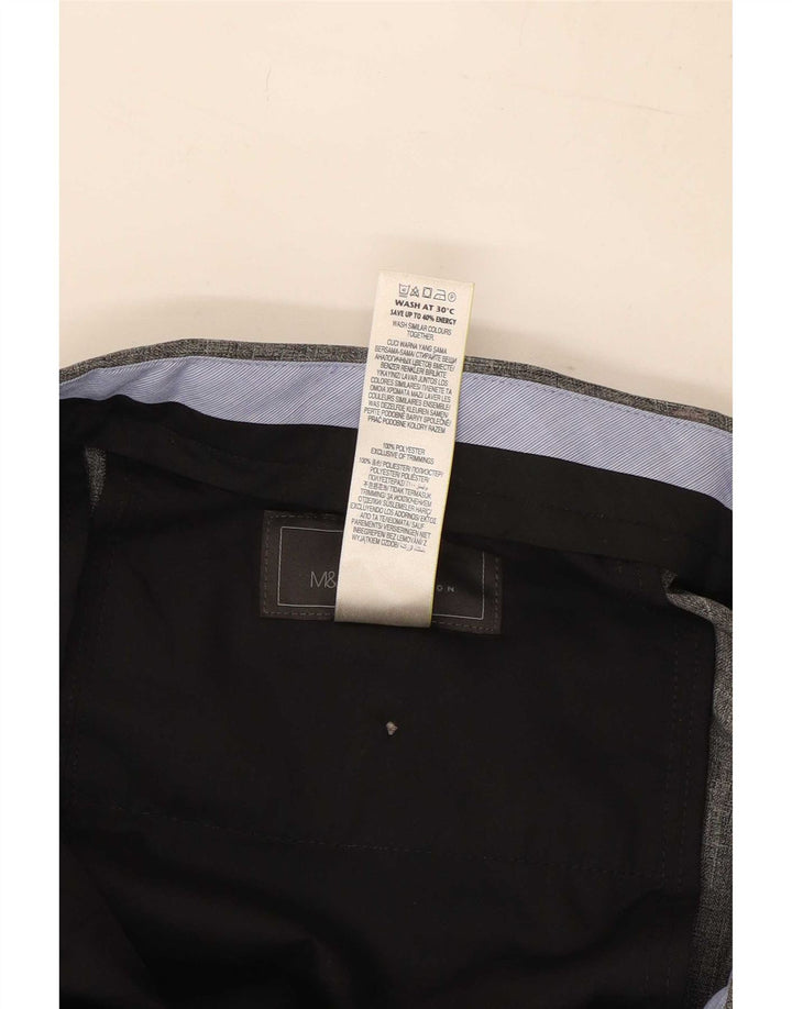 Marks & Spencer Hombres W34 L31 Poliéster gris