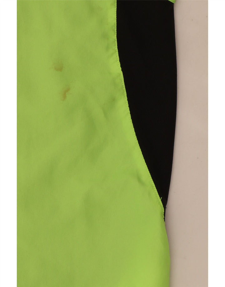 Asics Hombre Sin Mangas Chándal Top Chaqueta Pequeño Verde Colorblock