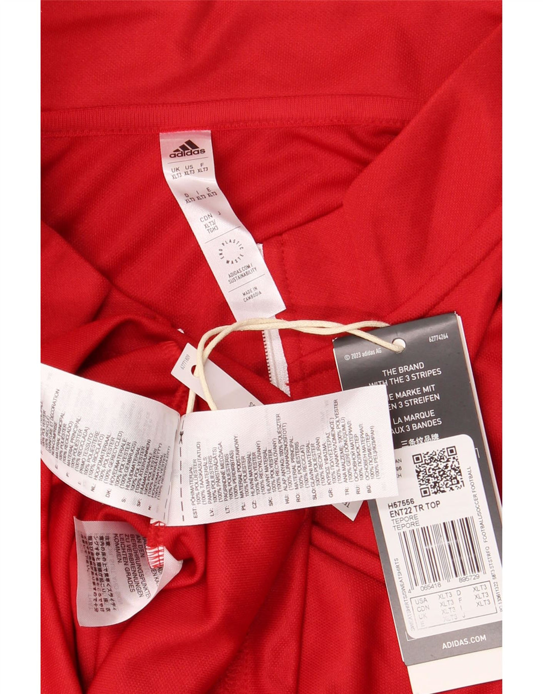 Adidas Hombre Aeroready Zip Neck Jersey Chándal Top XL Poliéster Rojo