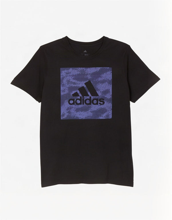 Adidas - Camiseta gráfica de ajuste regular para hombre, talla grande, color negro