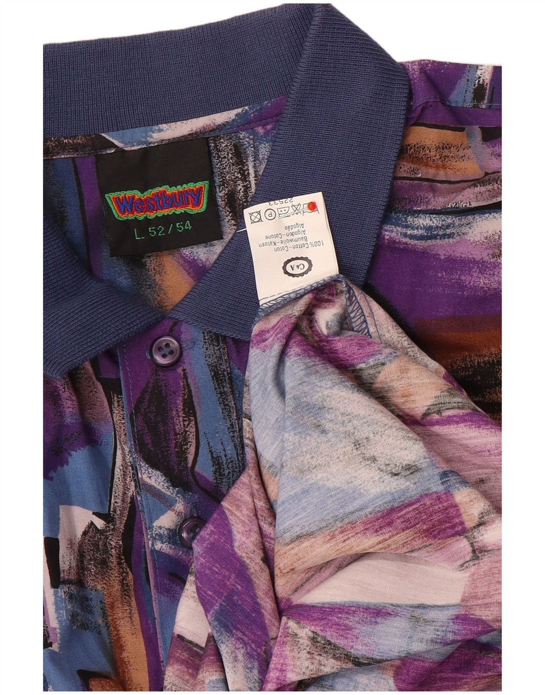 WESTBURY Camisa de Hombre Tipo Pulóver IT 52/54 Grande Patchwork Multicolor