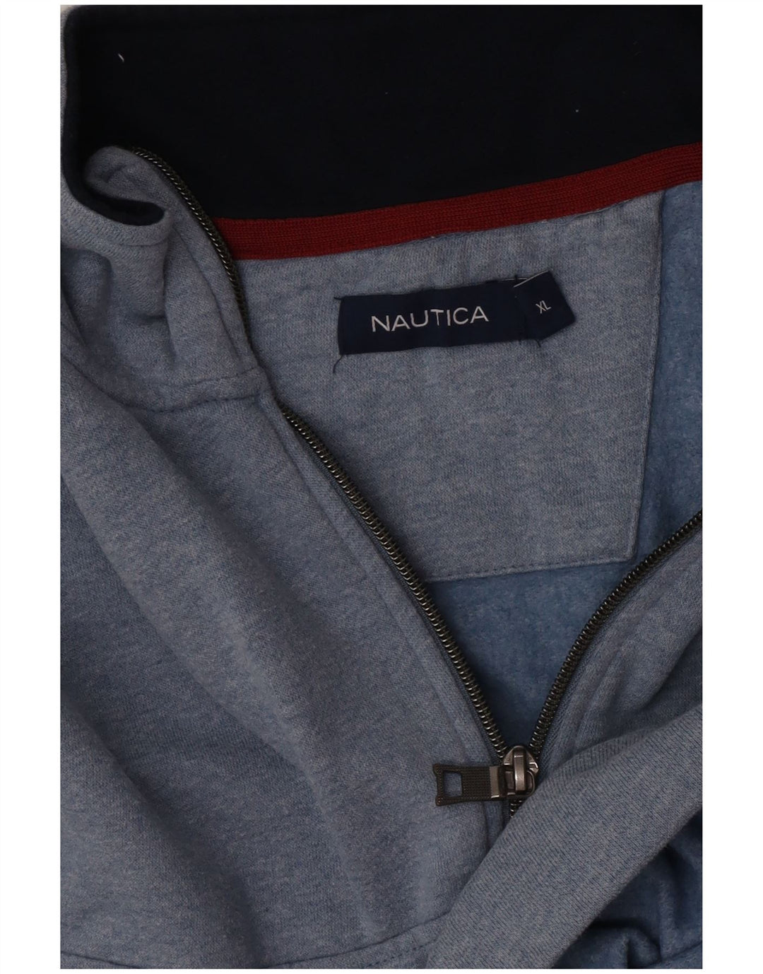 Nautica Sudadera con Cremallera y Cuello para Hombre Jersey XL Azul