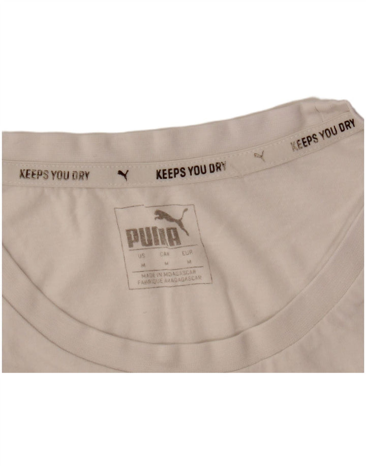 Puma Hombre Camiseta Gráfica Top Medium Blanco
