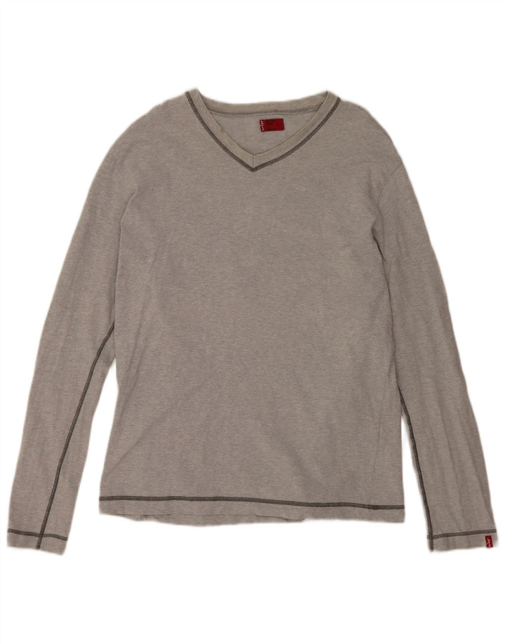 Levi's Top de manga larga para hombre de algodón gris grande