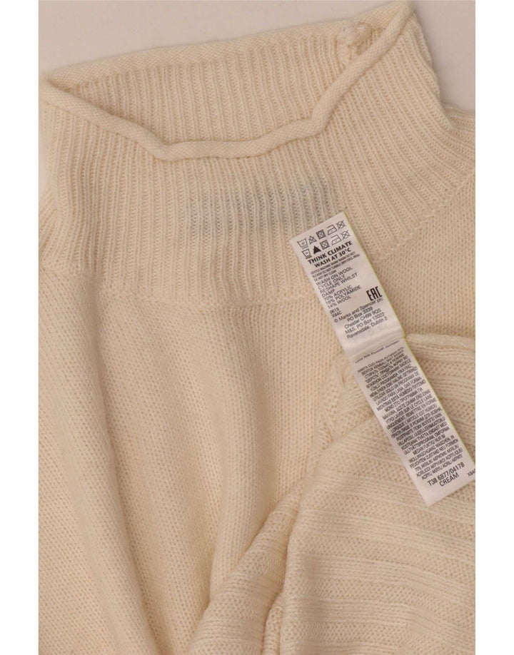 Marks & Spencer Suéter con Cuello Alto para Mujer UK 10 Small Beige