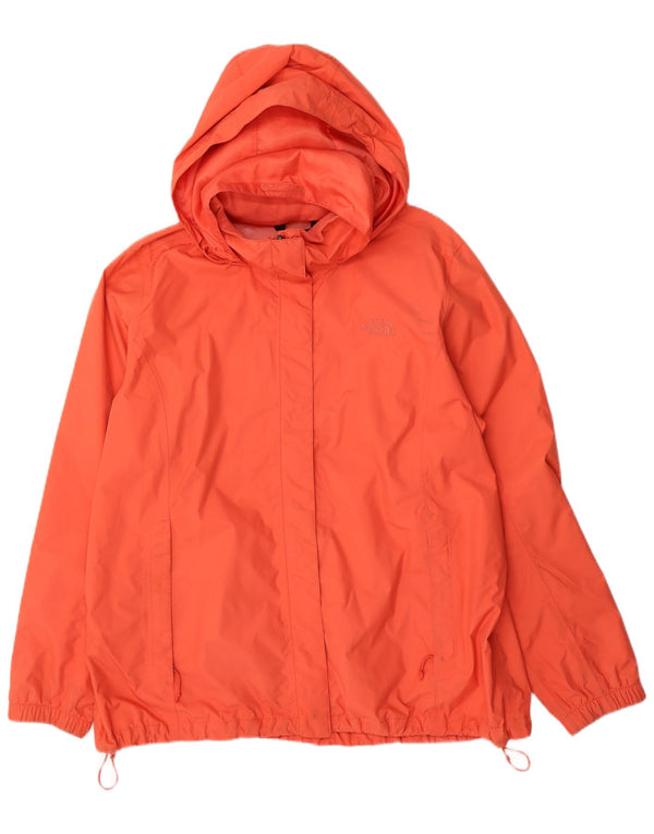 THE NORTH FACE Chaqueta impermeable con capucha para mujer UK 20 2XL Naranja Nylon