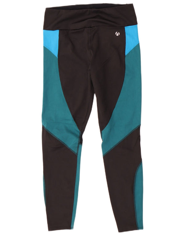 Marks & Spencer Leggings para mujer UK 44 Mediano Negro Colorblock Poliéster