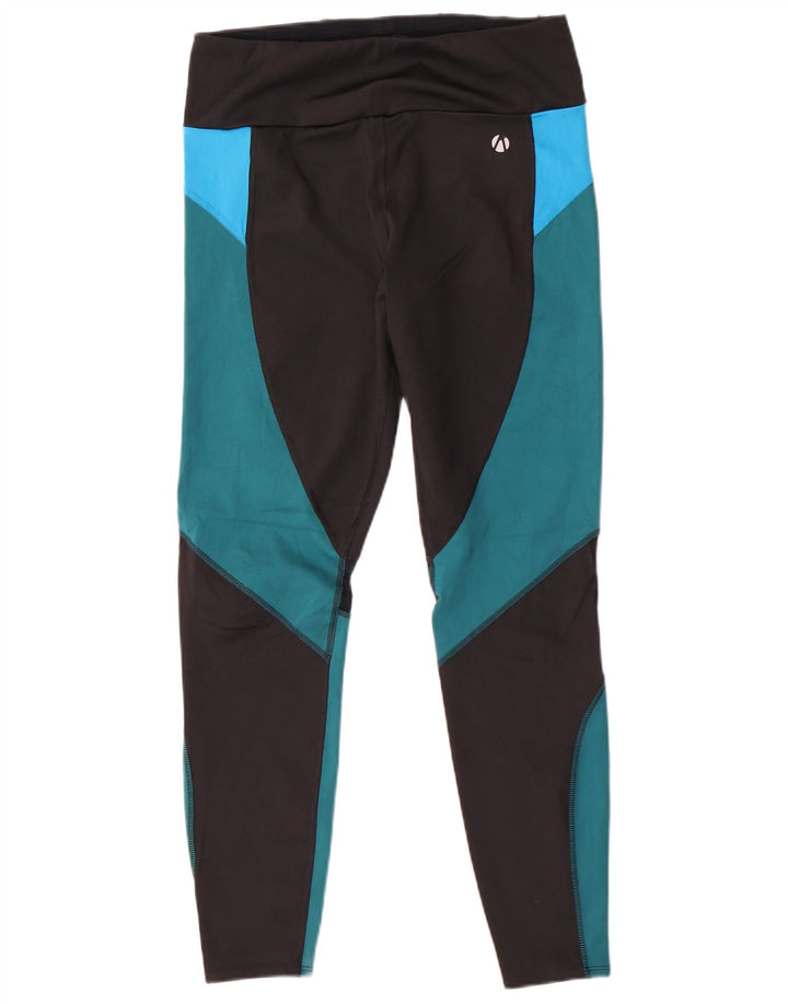 Marks & Spencer Leggings para mujer UK 44 Mediano Negro Colorblock Poliéster