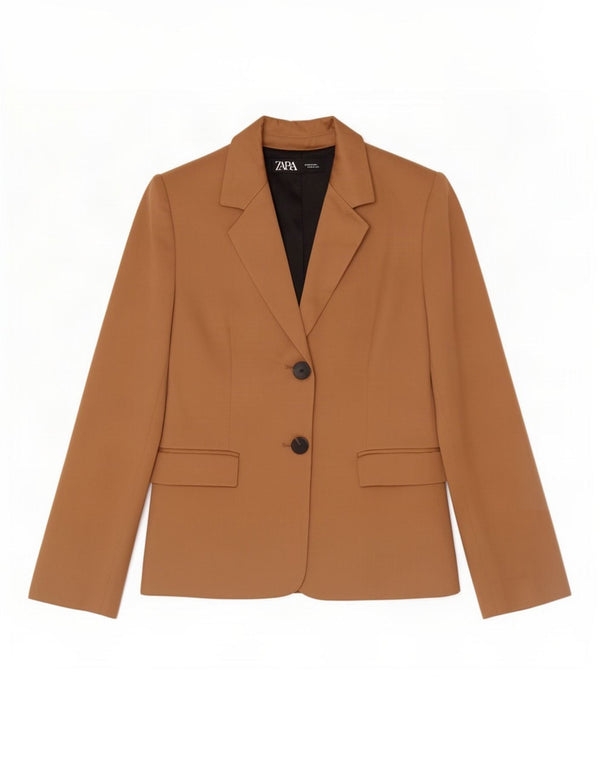 Marks & Spencer Chaqueta tipo blazer de 2 botones para mujer UK 4 XS Viscosa marrón