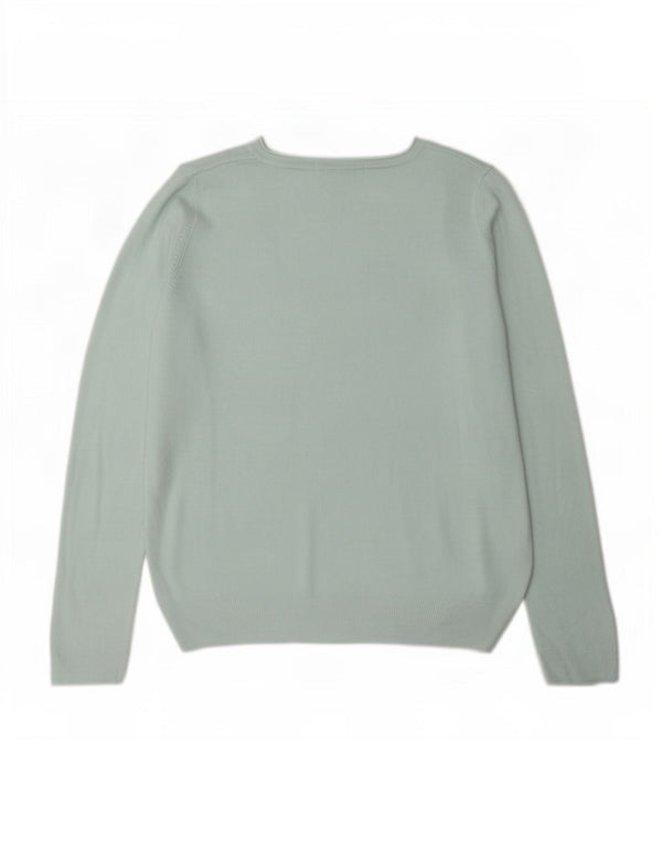 Marks & Spencer Suéter con Cuello en V para Mujer UK 40 XL Acrílico Azul