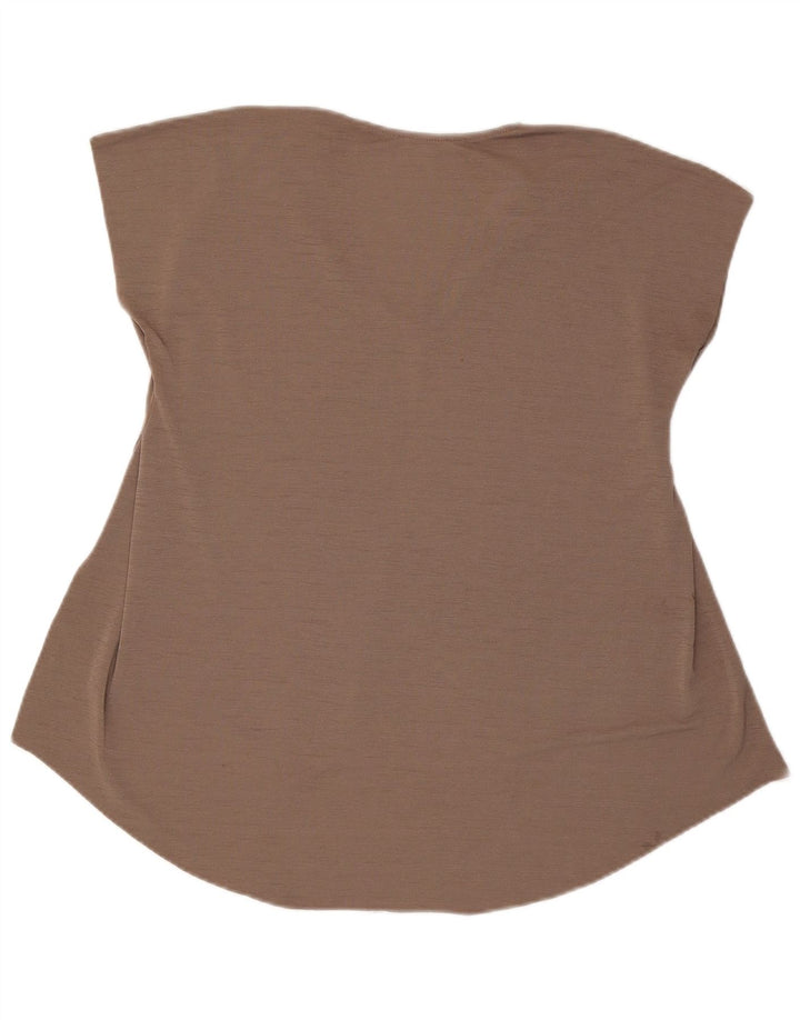 ZARA Mujer Blusa Top UK 44 Gris Medio