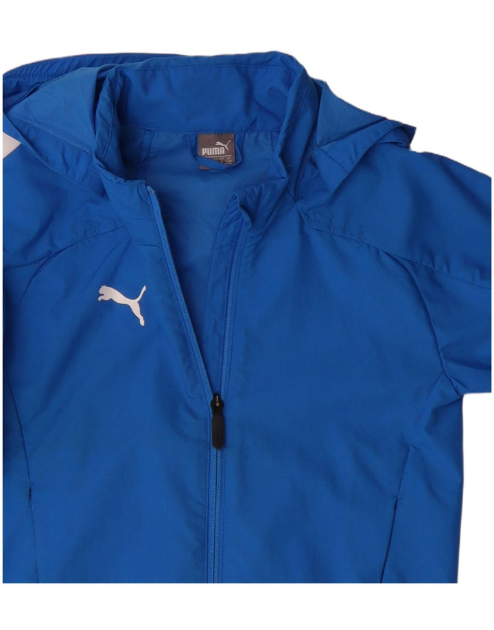 Puma Chubasquero con capucha para niño 7-8 años Azul Poliéster