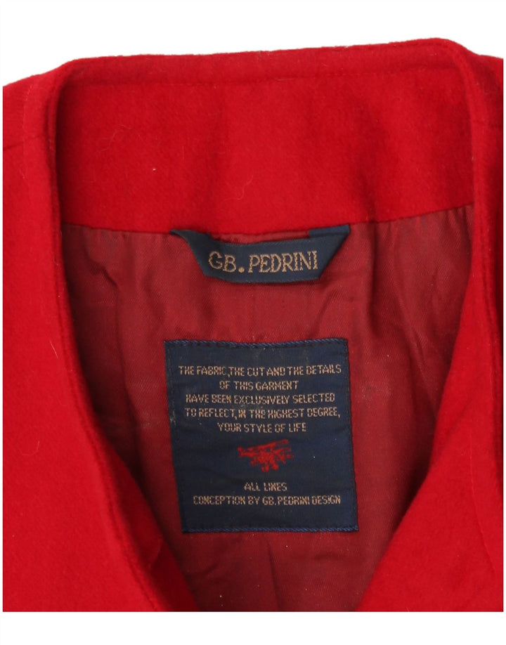 GB.PEDRINI Chaqueta tipo blazer de 4 botones para mujer UK 40 Rojo mediano