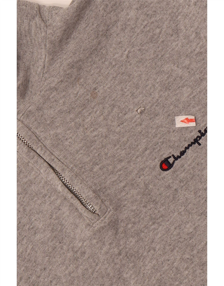 Champion Sudadera Con Cuello Y Cremallera Jumper De Algodón Moteado Gris Medio