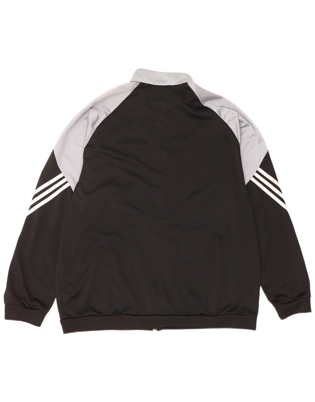 ADIDAS Mens Tracksuit Top Jacket 2XL Black Colourblock Polyester