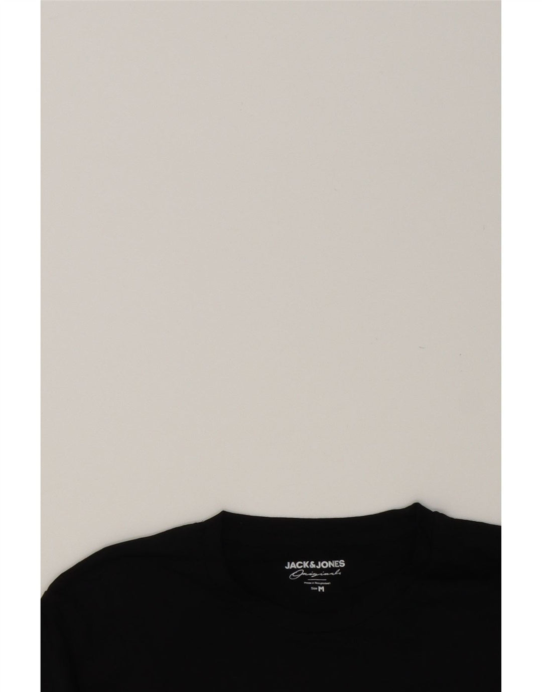 JACK & JONES Mens T-Shirt Top Medium Black Cotton Vintage Jack & Jones and Second-Hand Jack & Jones from Messina Hembry 