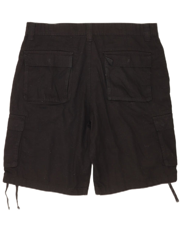 Terranova Pantalones cortos cargo para hombre W34 Algodón negro grande