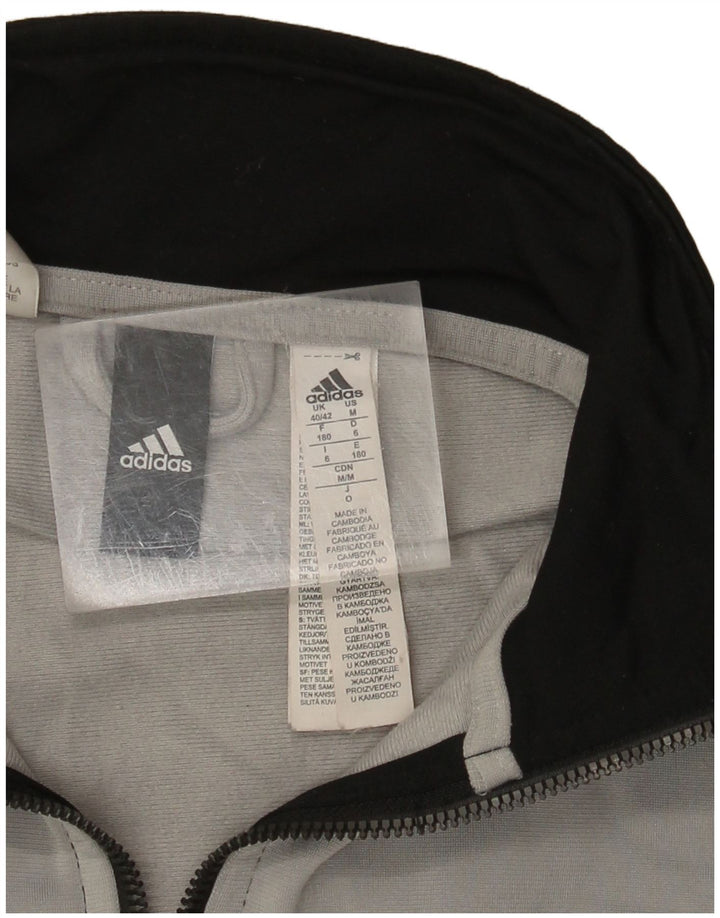 Adidas - Chaqueta de chándal para hombre, talla 40/42, poliéster negro mediano