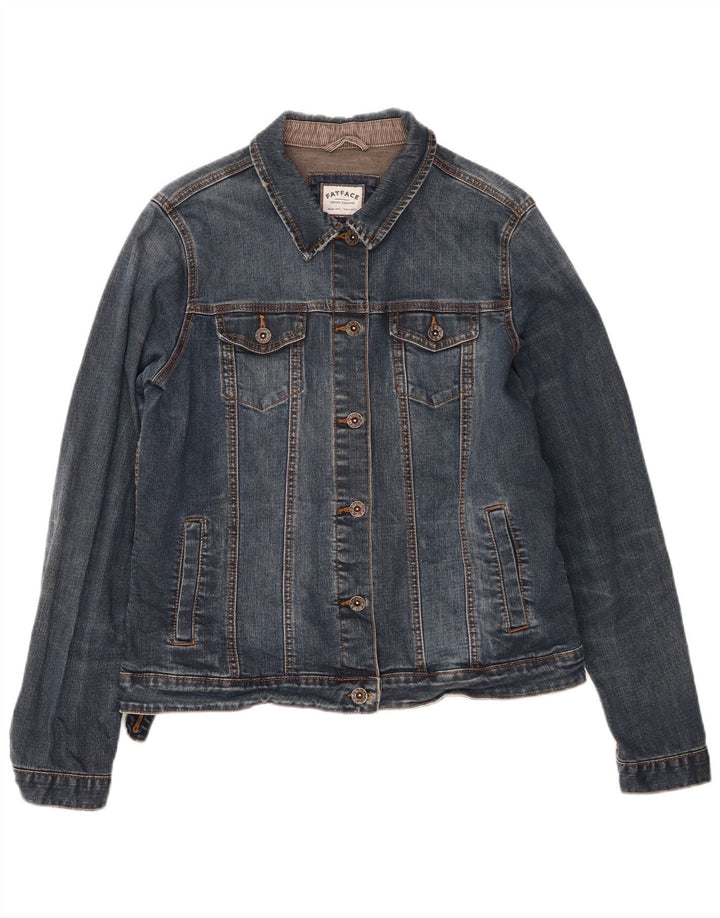 Chaqueta vaquera para mujer Fat Face UK 44 Algodón azul medio