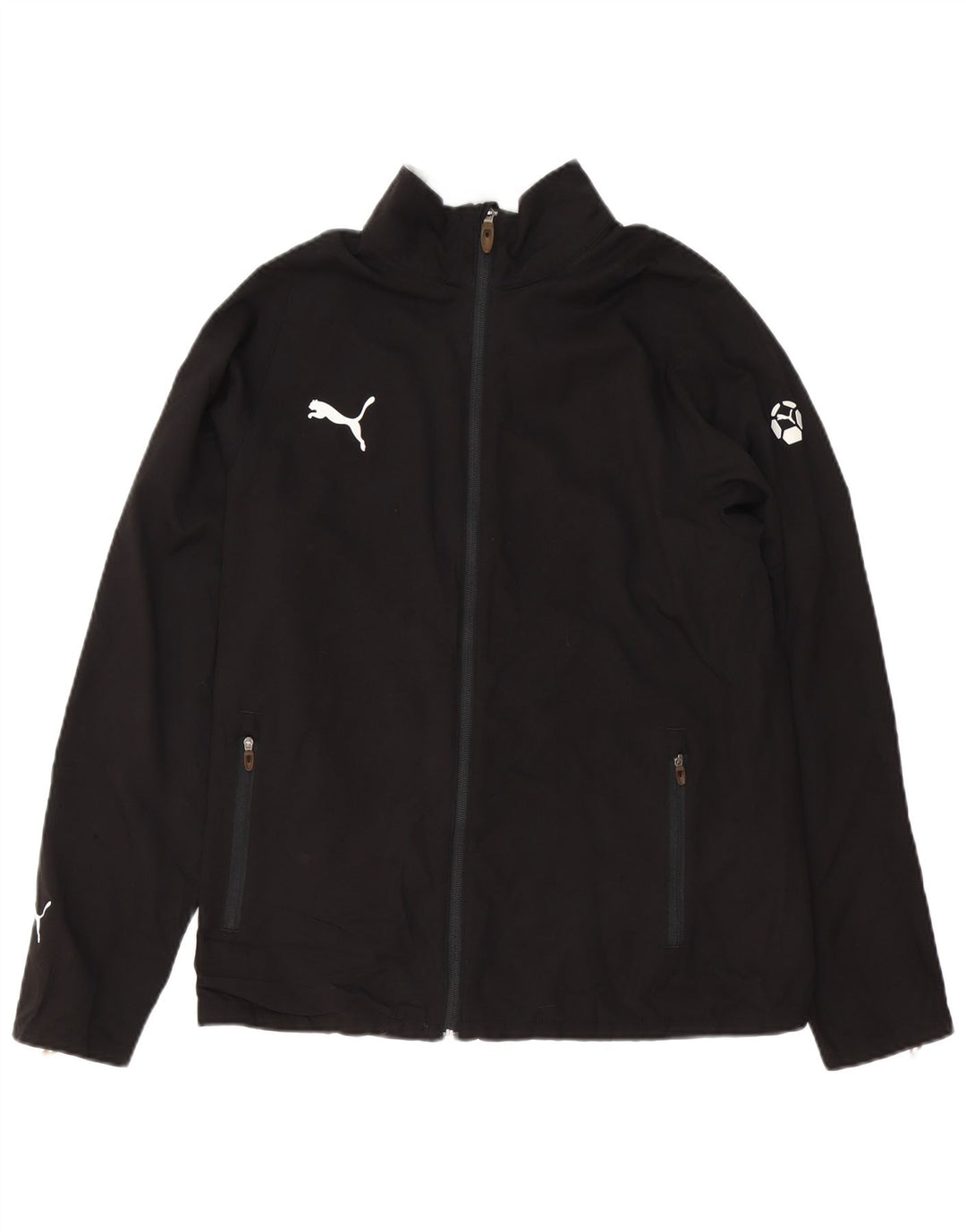 PUMA Chaqueta superior de chándal para hombre Poliéster negro mediano